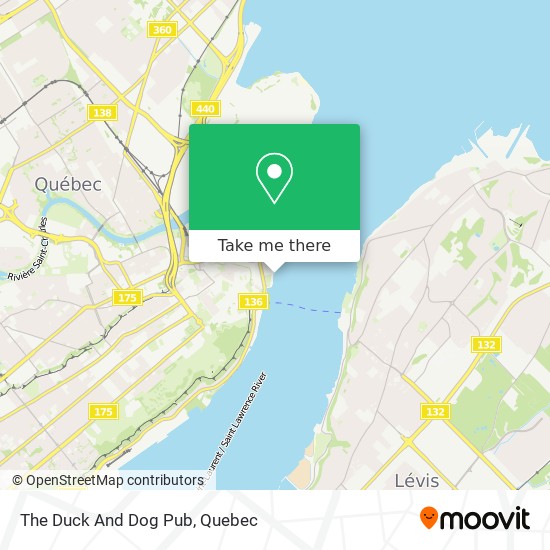 The Duck And Dog Pub map
