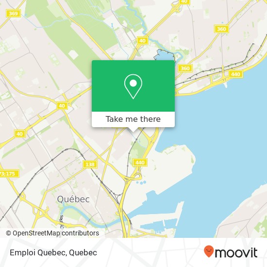 Emploi Quebec map
