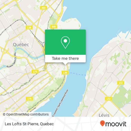 Les Lofts St-Pierre map