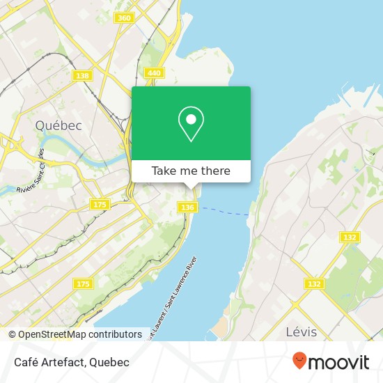 Café Artefact map