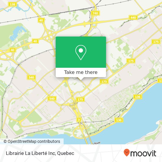Librairie La Liberté Inc map