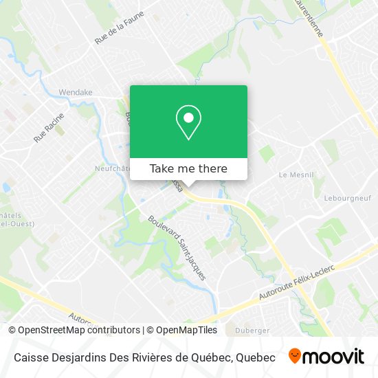 Caisse Desjardins Des Rivières de Québec map