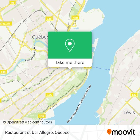 Restaurant et bar Allegro map