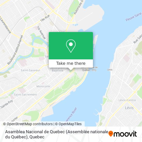 Asamblea Nacional de Quebec (Assemblée nationale du Québec) map