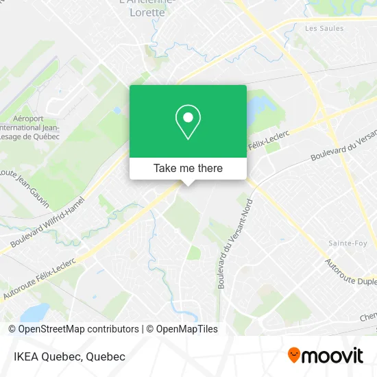 IKEA Quebec map