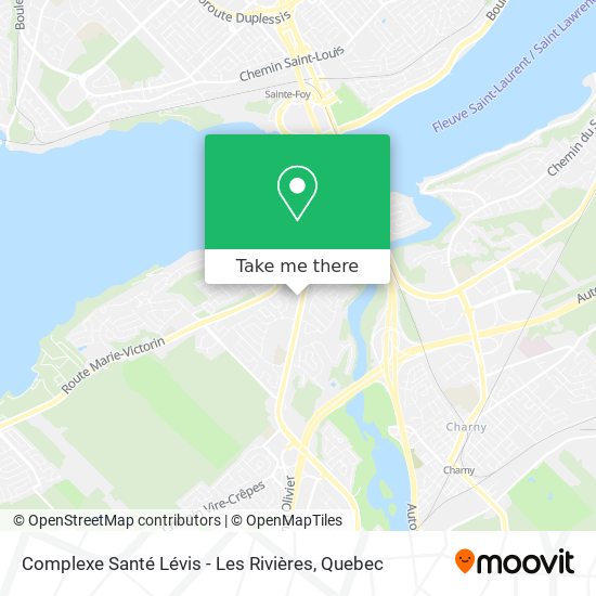 Complexe Santé Lévis - Les Rivières map