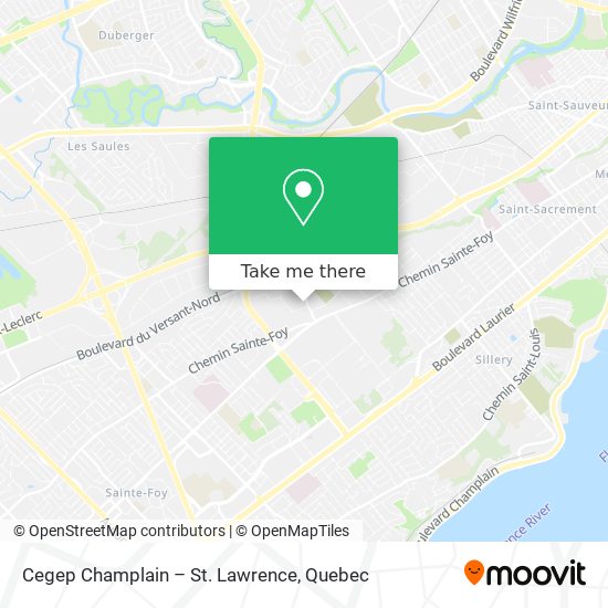 Cegep Champlain – St. Lawrence map