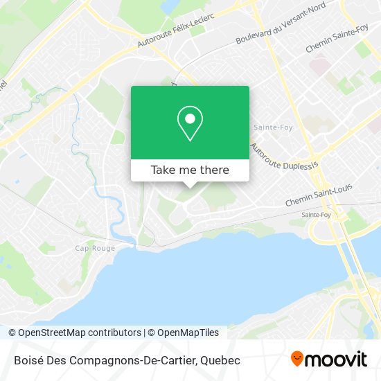 Boisé Des Compagnons-De-Cartier map