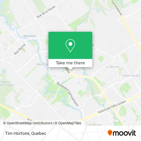 Tim Hortons map