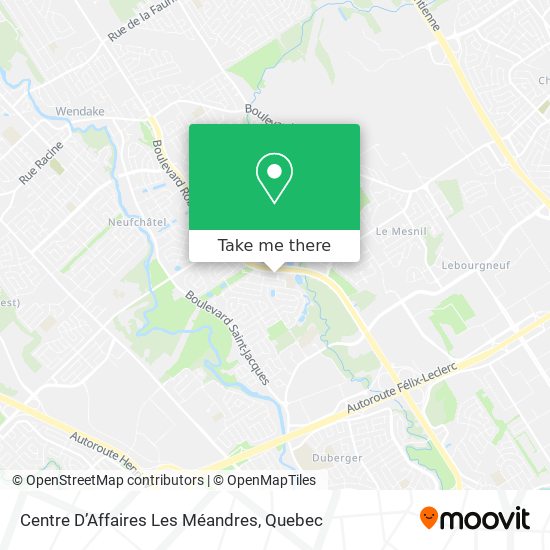 Centre D’Affaires Les Méandres map