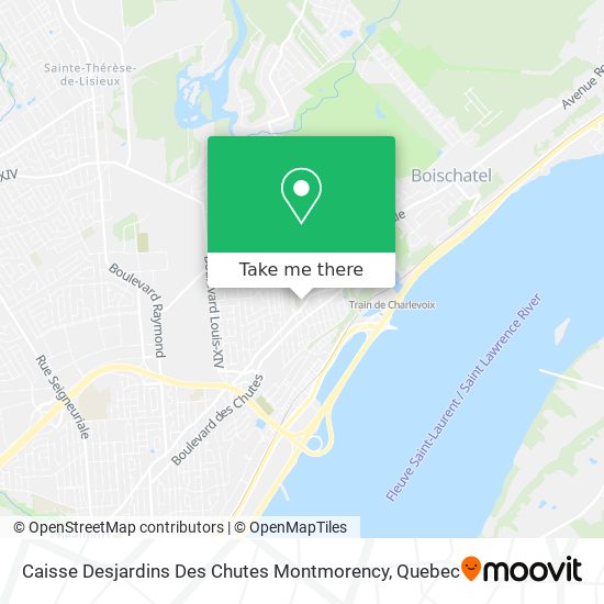 Caisse Desjardins Des Chutes Montmorency map