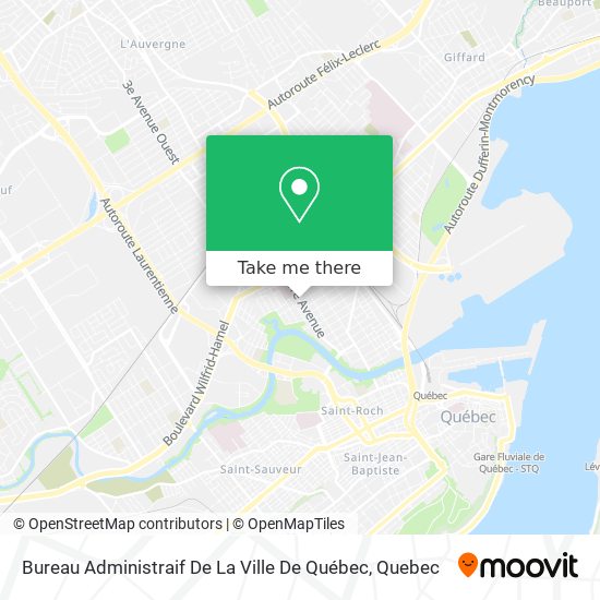 Bureau Administraif De La Ville De Québec map