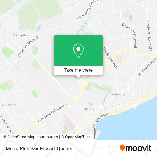 Métro Plus Saint-David map