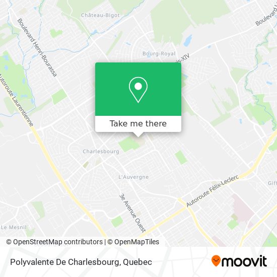 Polyvalente De Charlesbourg map