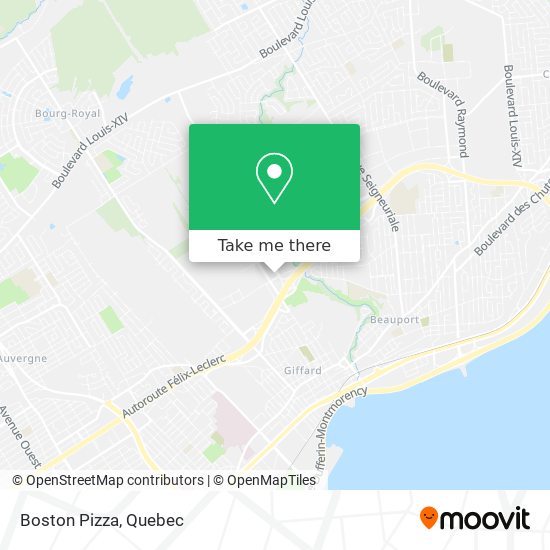 Boston Pizza map