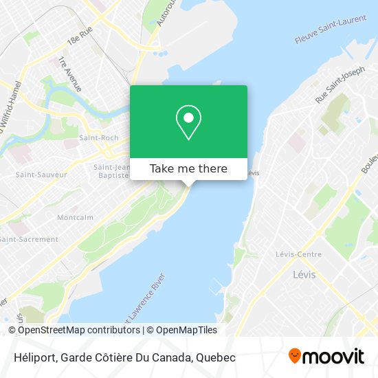 Héliport, Garde Côtière Du Canada map