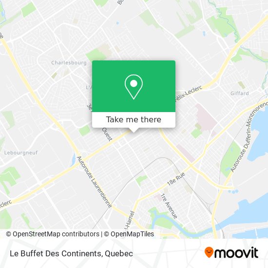 Le Buffet Des Continents map