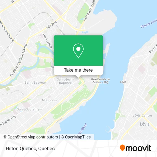 Hilton Quebec map