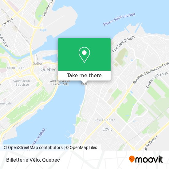 Billetterie Vélo map