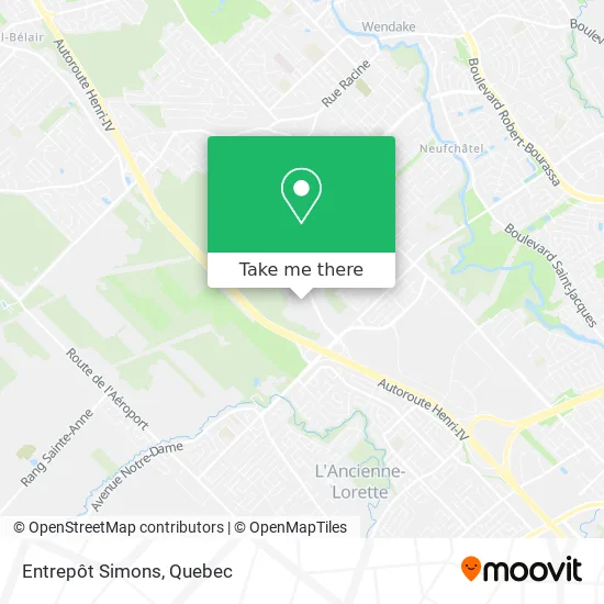 Entrepôt Simons map