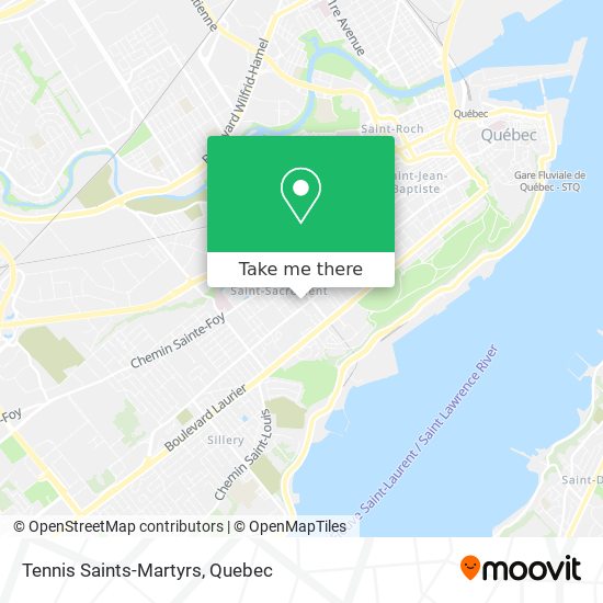 Tennis Saints-Martyrs map