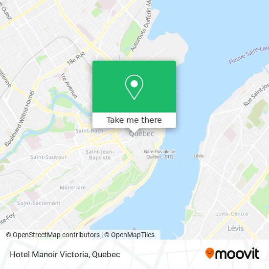 Hotel Manoir Victoria map