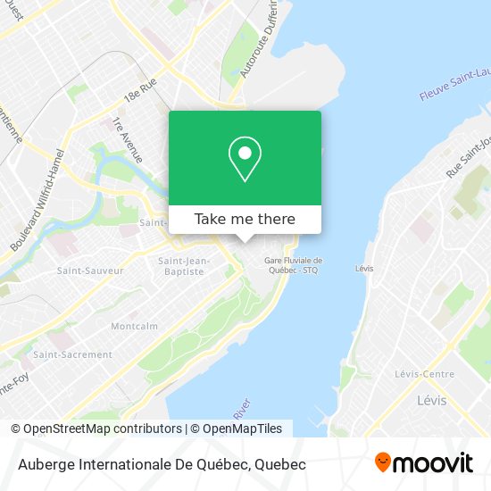 Auberge Internationale De Québec map