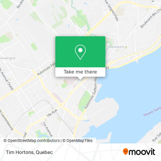 Tim Hortons map