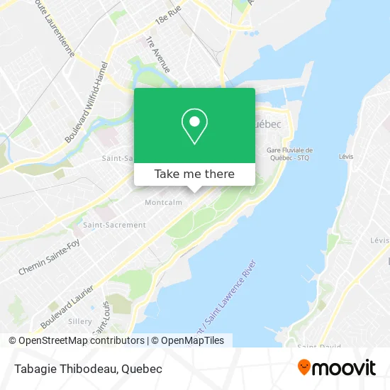 Tabagie Thibodeau map