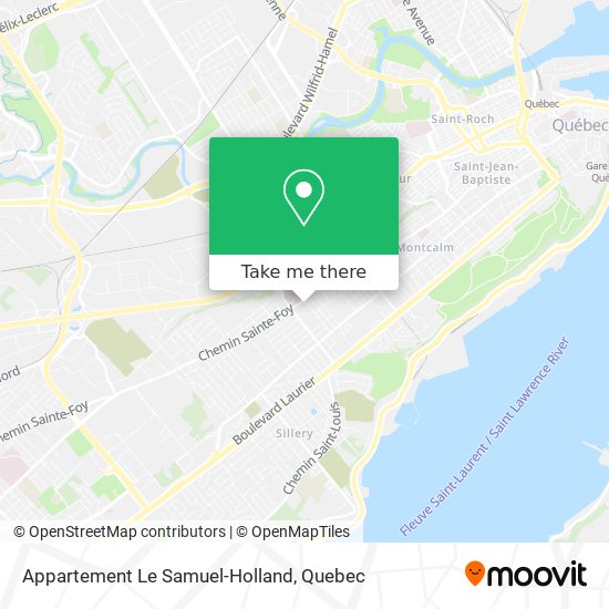 Appartement Le Samuel-Holland map