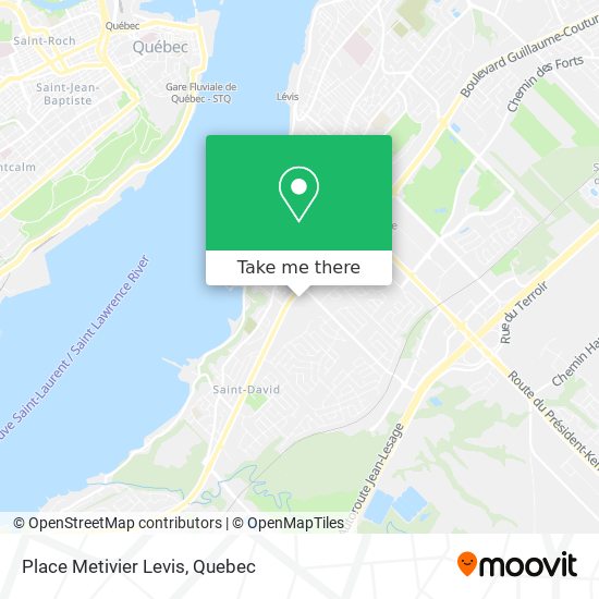 Place Metivier Levis map