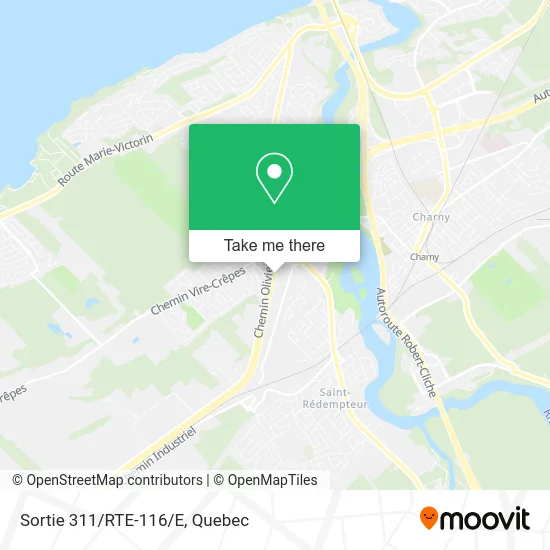 Sortie 311/RTE-116/E map