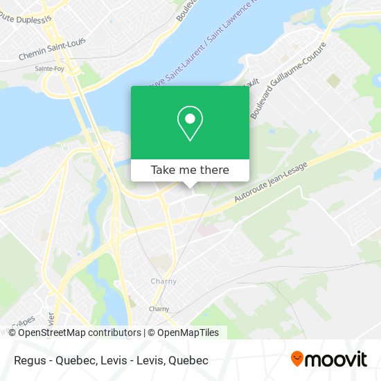 Regus - Quebec, Levis - Levis map