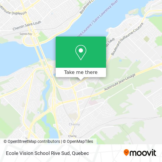 Ecole Vision School Rive Sud map