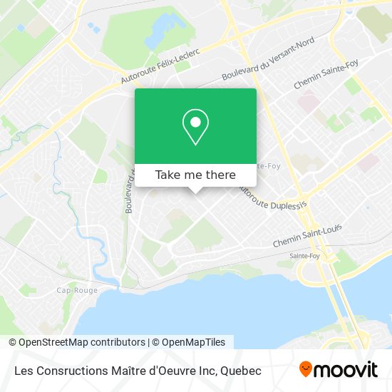 Les Consructions Maître d'Oeuvre Inc map