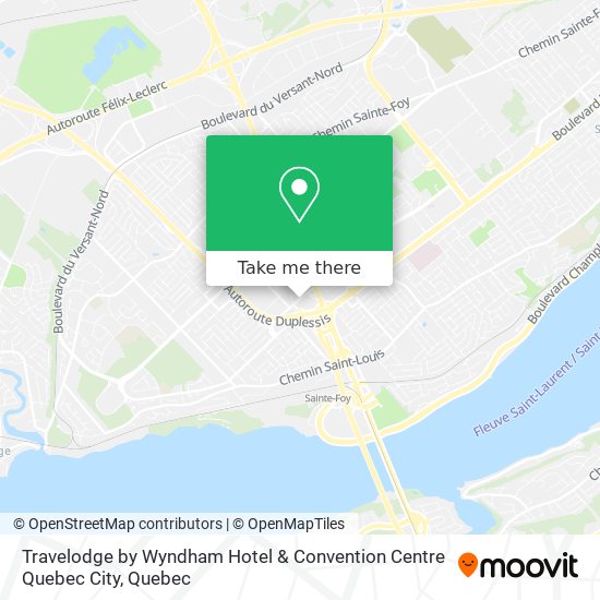 Travelodge by Wyndham Hotel & Convention Centre Quebec City map