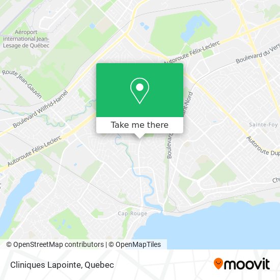 Cliniques Lapointe map