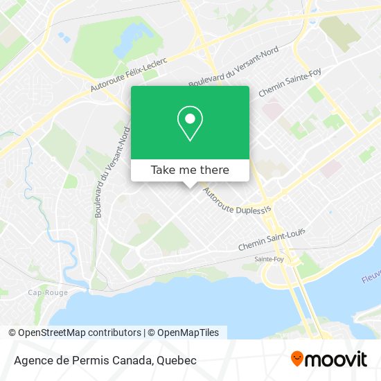 Agence de Permis Canada map