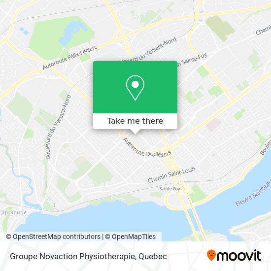 Groupe Novaction Physiotherapie map