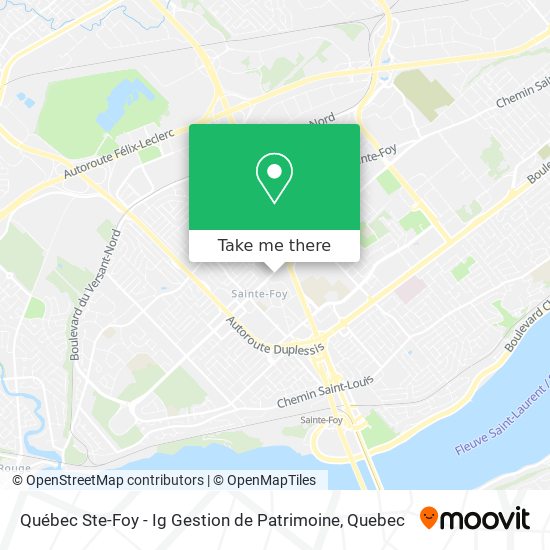 Québec Ste-Foy - Ig Gestion de Patrimoine map