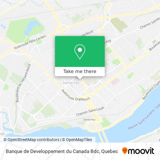 Banque de Developpement du Canada Bdc map