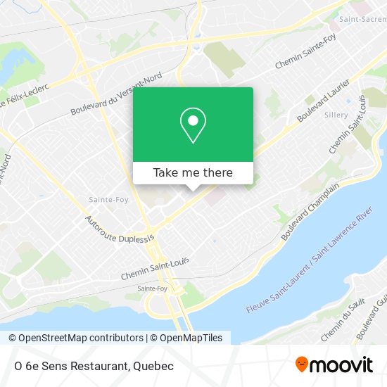 O 6e Sens Restaurant map