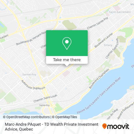Marc-Andre PAquet - TD Wealth Private Investment Advice map