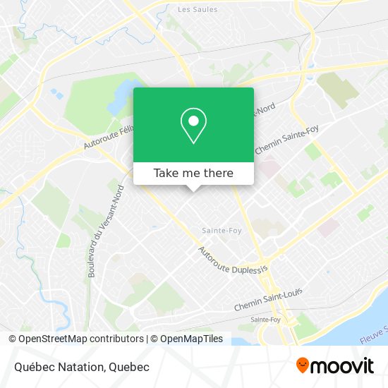 Québec Natation map