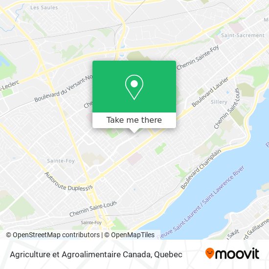 Agriculture et Agroalimentaire Canada map