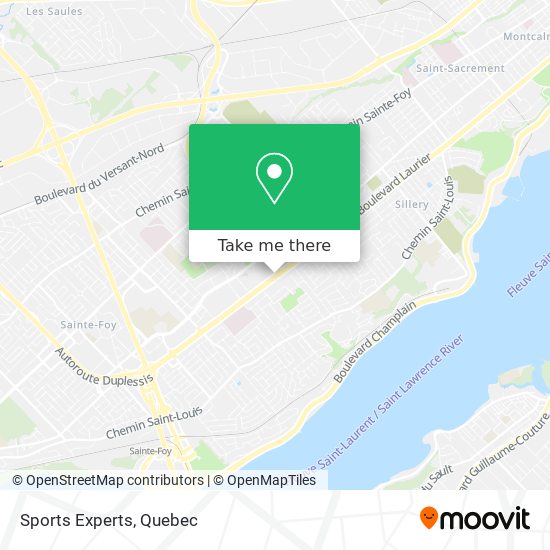 Sports Experts map