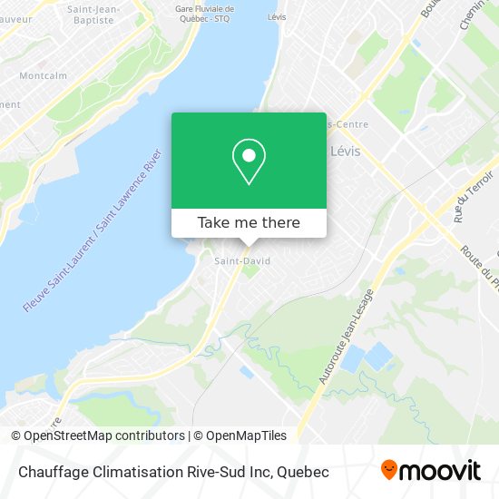 Chauffage Climatisation Rive-Sud Inc map