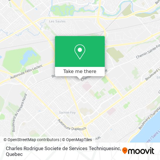 Charles Rodrigue Societe de Services Techniquesinc map