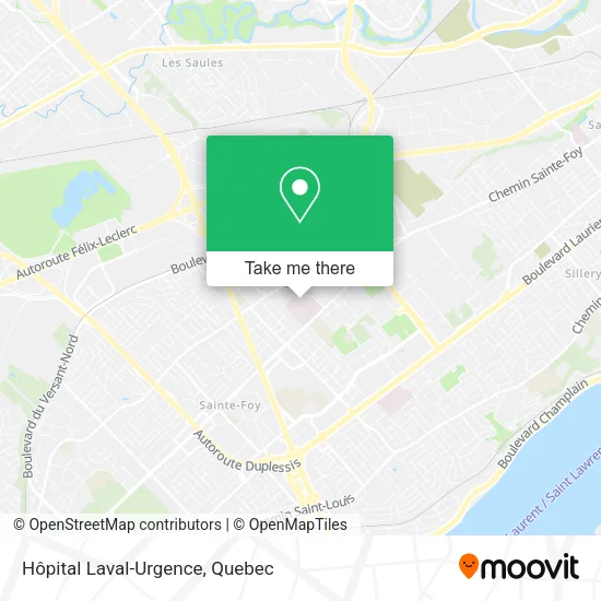 Hôpital Laval-Urgence map
