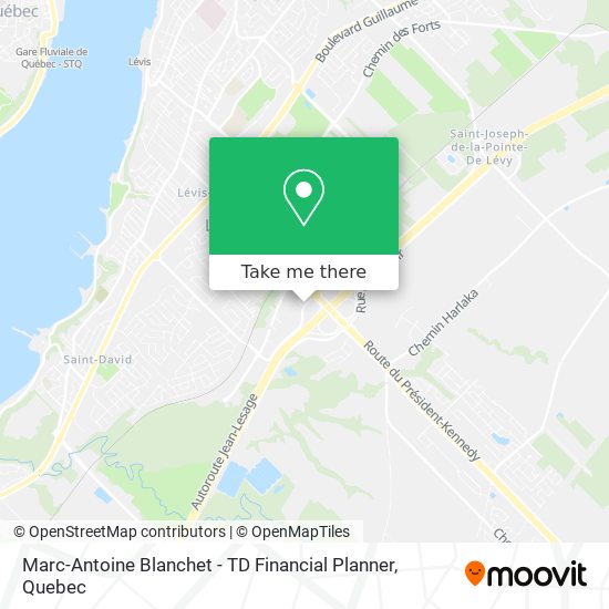 Marc-Antoine Blanchet - TD Financial Planner map